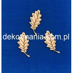Listki, liście dębu komplet 3 szt  ( długość listka 5cm ) listek 5cm